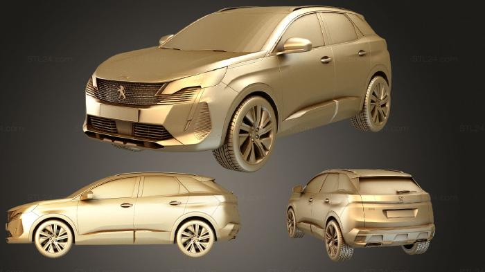 Автомобили и транспорт (Peugeot 3008 2021, CARS_2996) 3D модель для ЧПУ станка